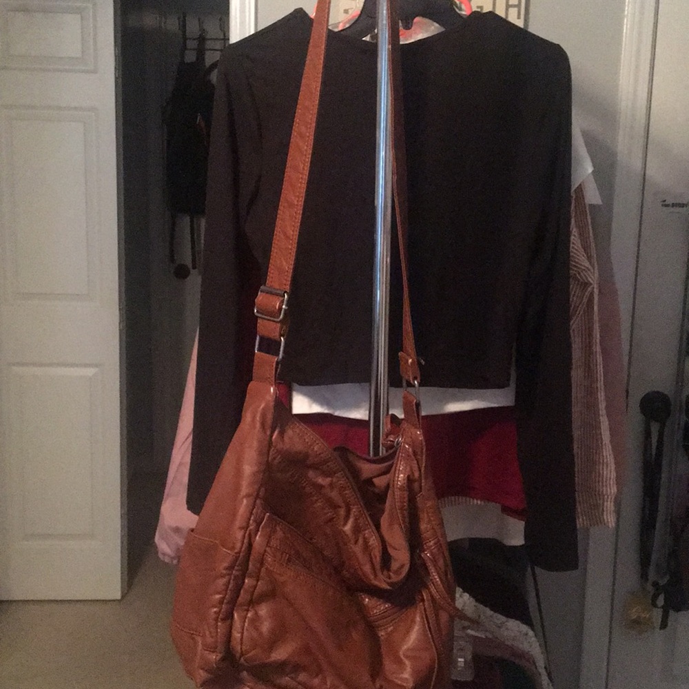 Brown shoulder purse
